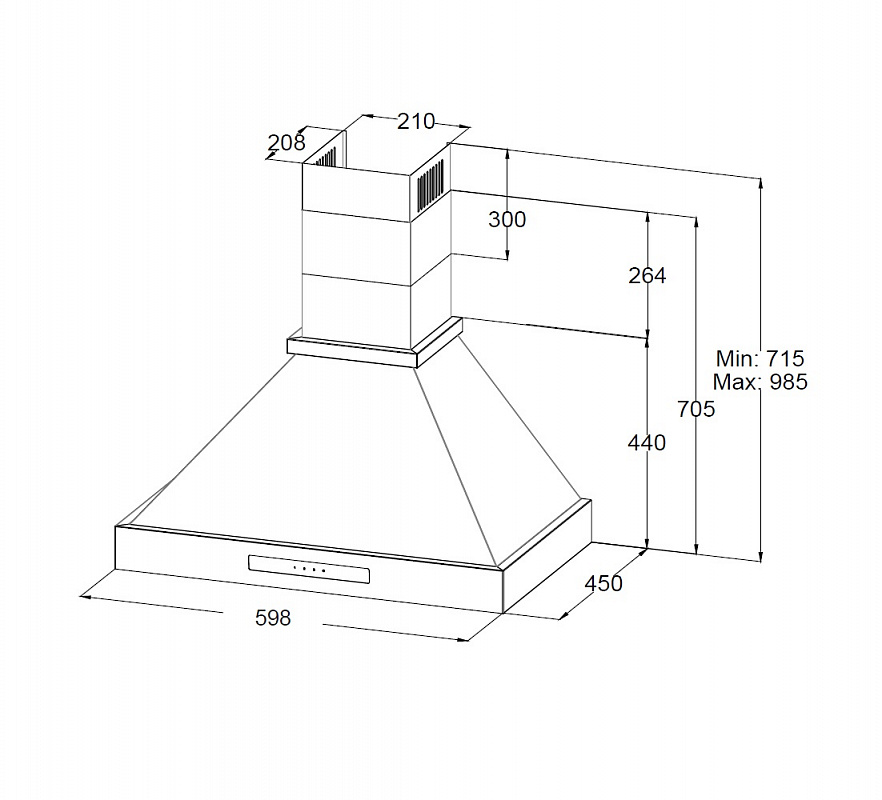 картинка Кухонная вытяжка Korting KHC 6809 N 