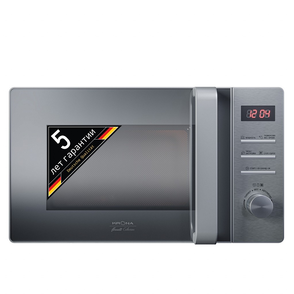 картинка Микроволновая печь Krona QUANTUM 44 MR/IX нержавеющая сталь 