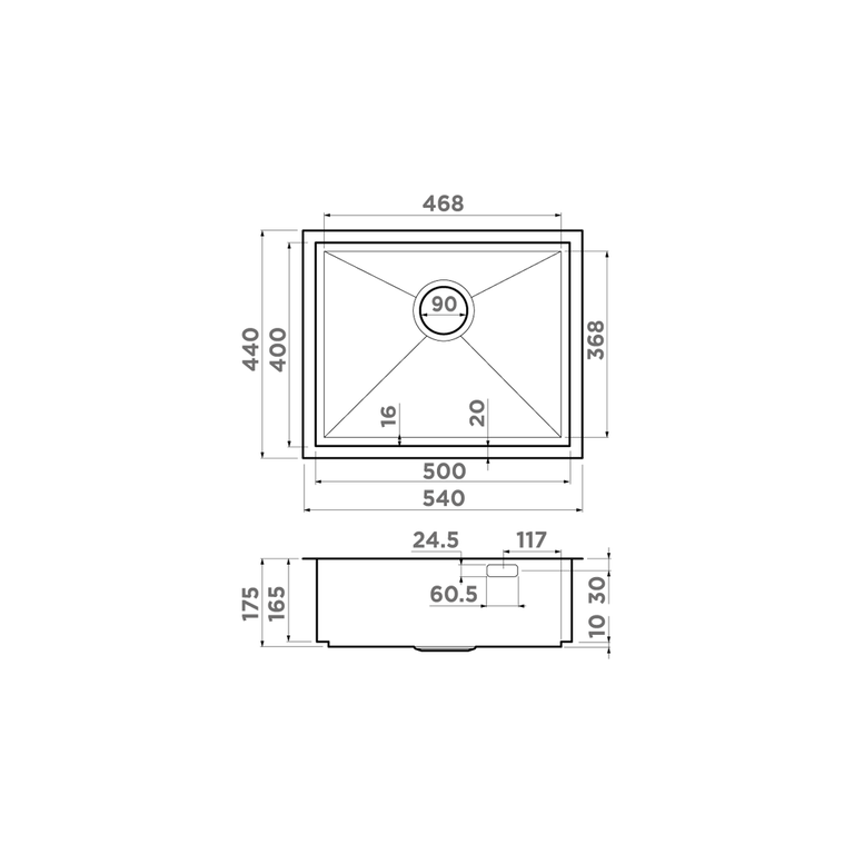картинка Мойка Omoikiri KASEN 54-16 INT LG 