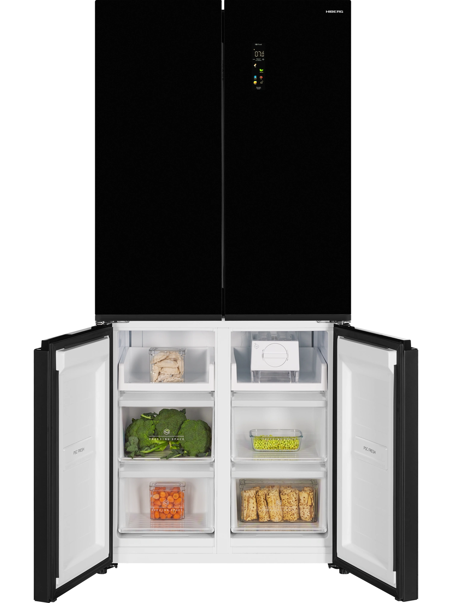 картинка Полувстраиваемый холодильник Hiberg  i-RFQ 630G B 