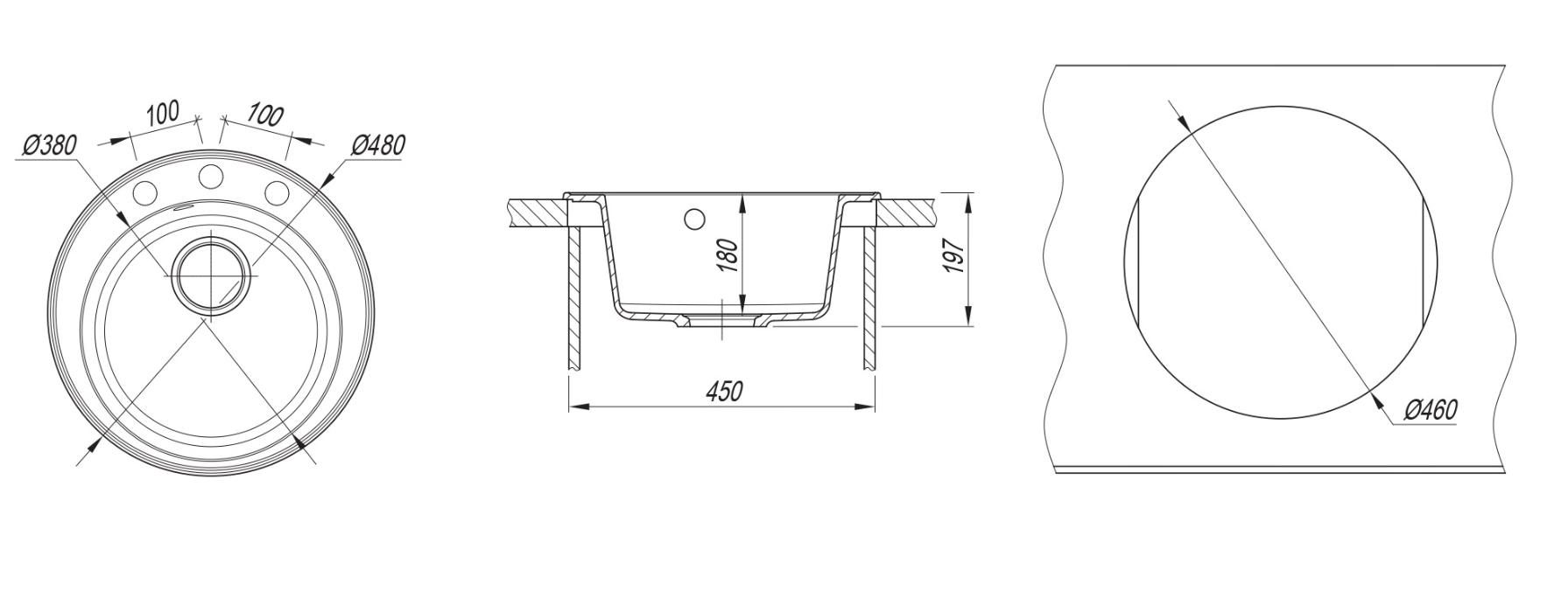 картинка Мойка для кухни Dr. Gans Smart ПИОН-480 