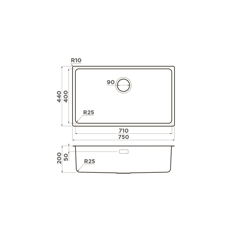 картинка Мойка Omoikiri TADZAVA 75-U/I-IN 