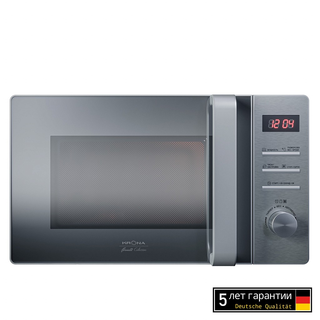 картинка Микроволновая печь Krona QUANTUM 44 MR/IX нержавеющая сталь 
