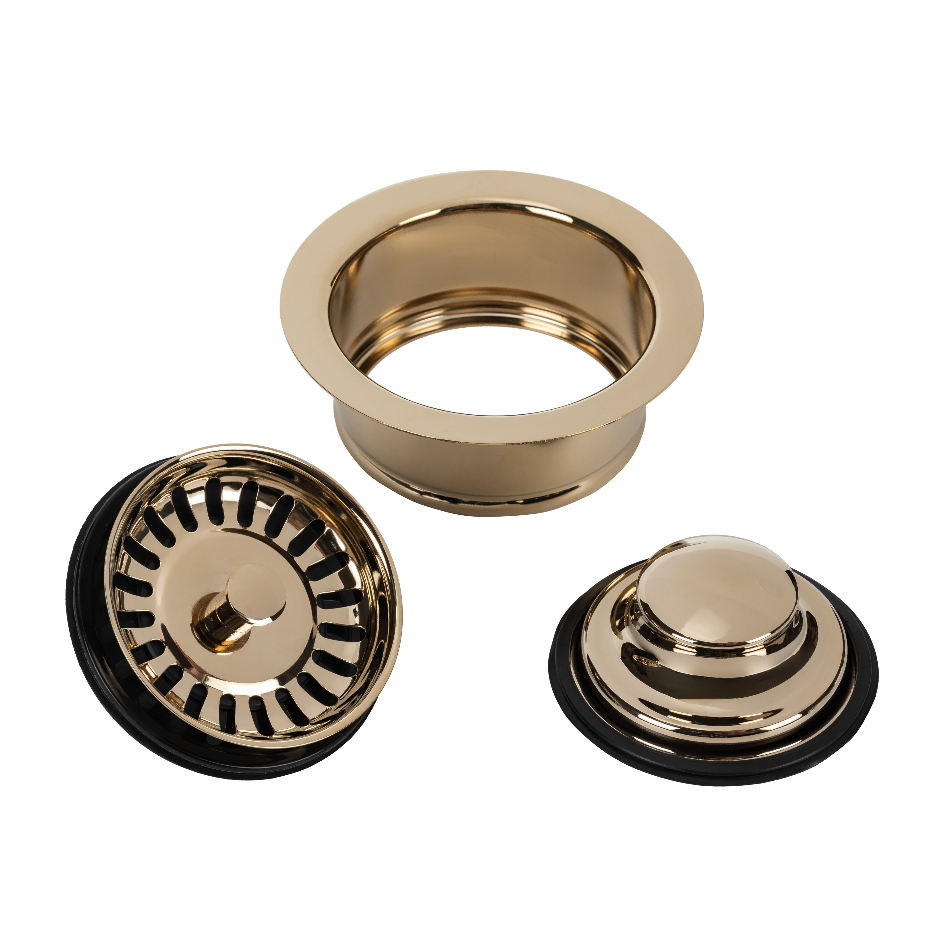 картинка Металлическая горловина с ситечком Bone Crusher золото глянцевое 