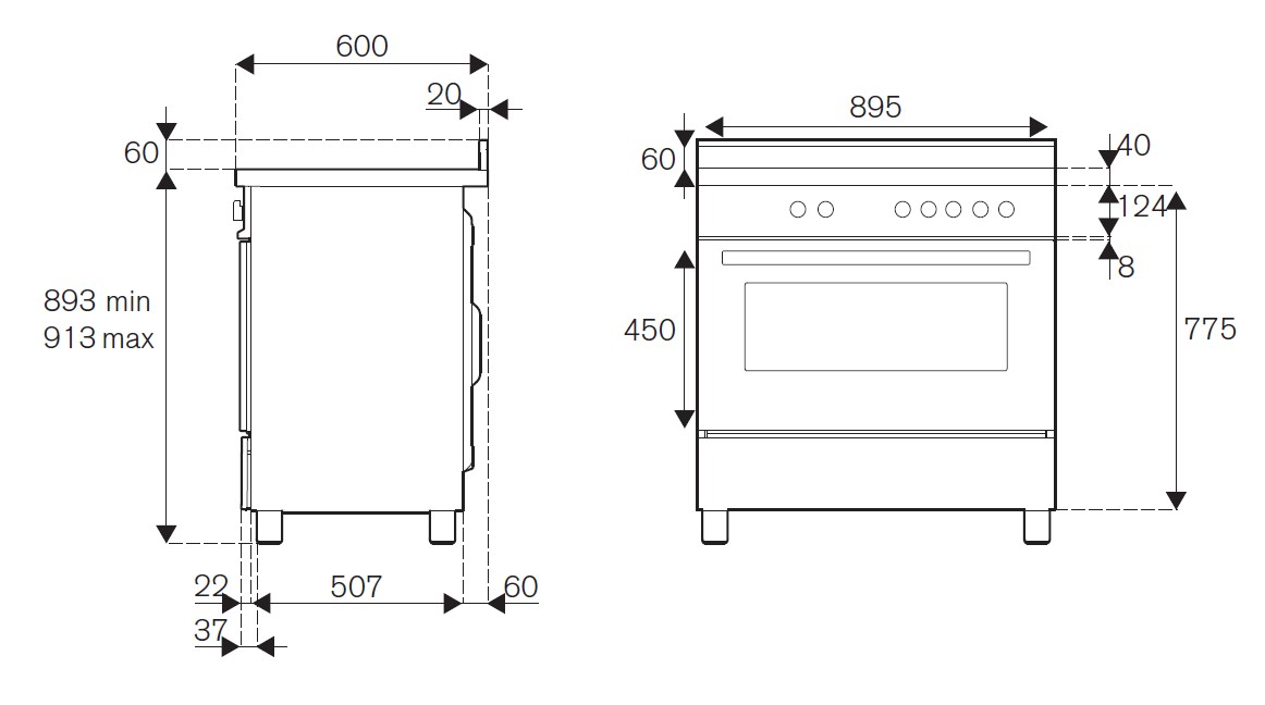 картинка Комбинированная кухонная плита Bertazzoni HER96L1ENET чёрный 