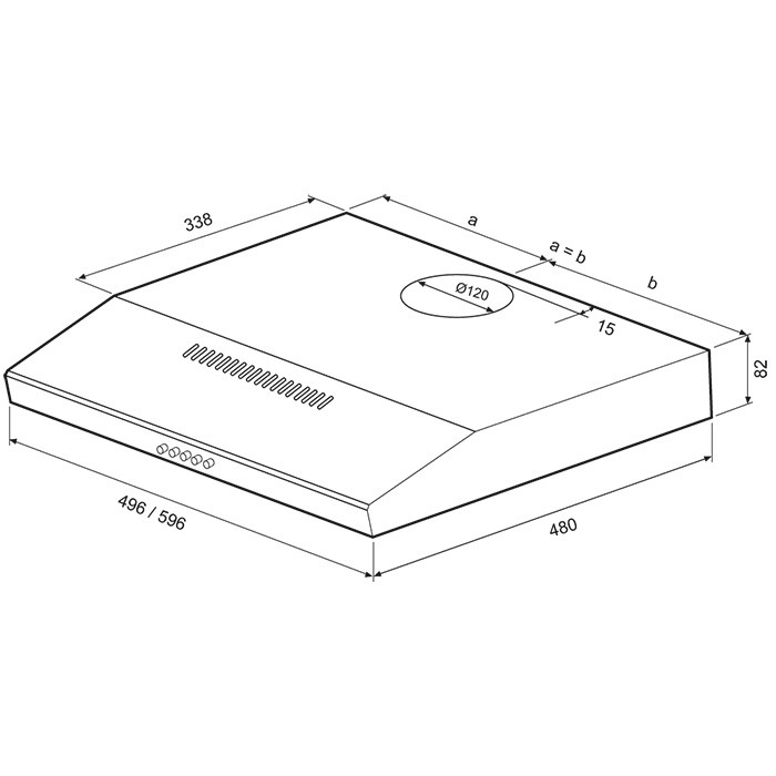 картинка Кухонная вытяжка Krona ERMINA 500 IVORY PB 