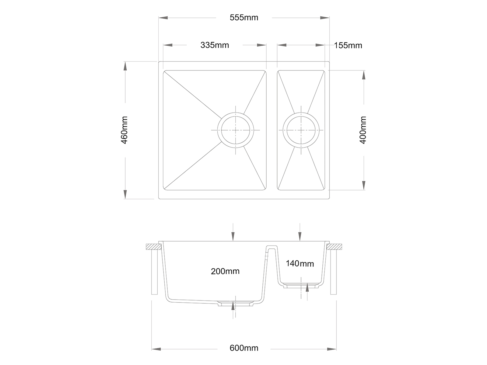 картинка Мойка Longran ENIGMA ENG555.460 15 