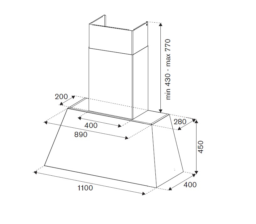 картинка Кухонная вытяжка Bertazzoni KR110HER1NEDC чёрный 