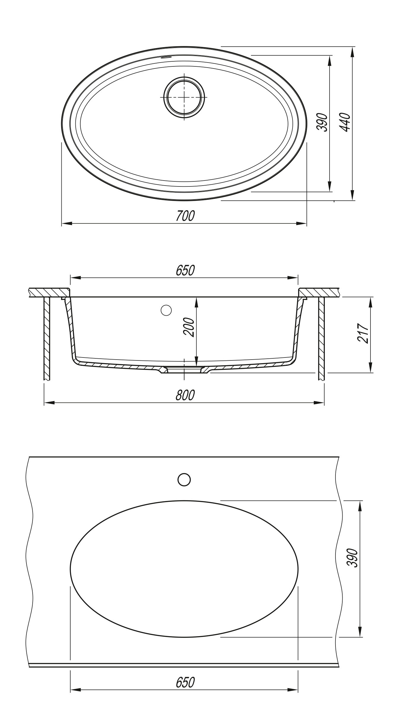 картинка Мойка для кухни Florentina ВЕГА ОВАЛ 