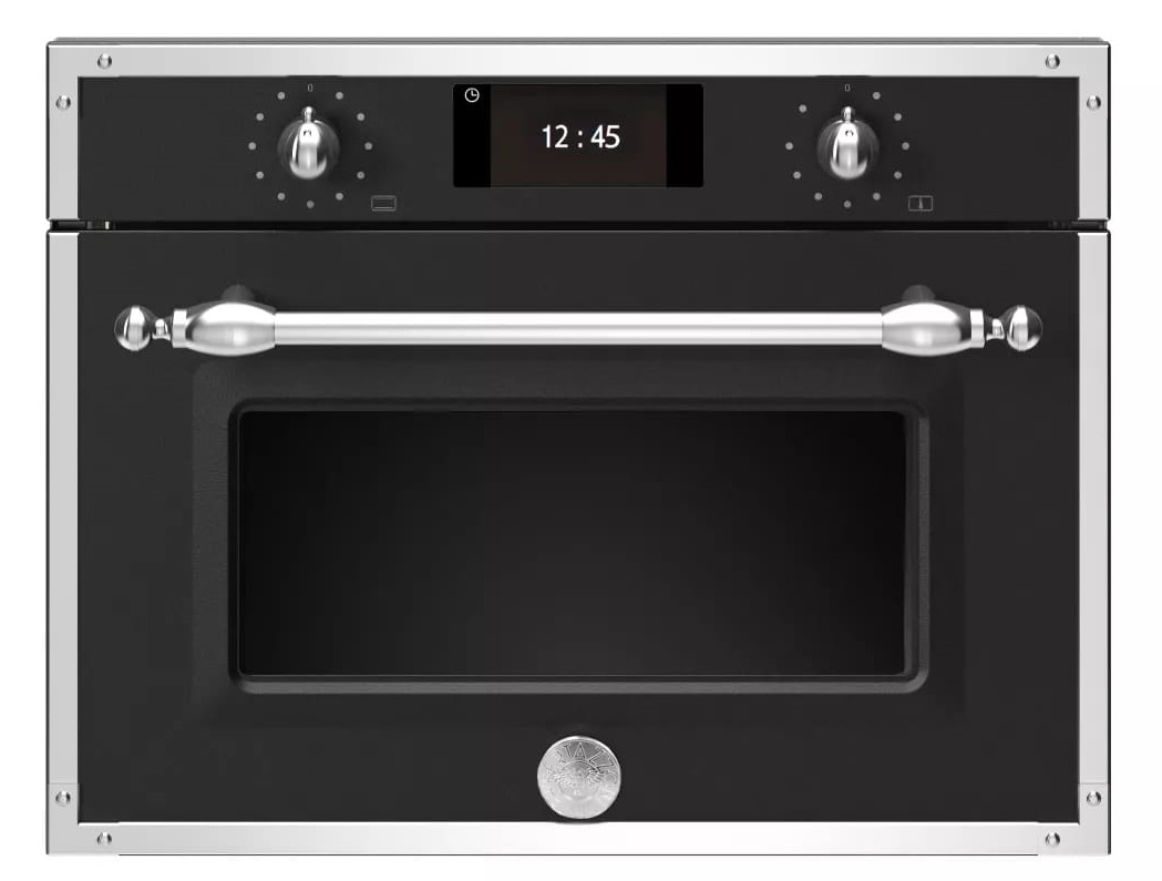 картинка Электрический духовой шкаф с функцией СВЧ Bertazzoni F457HERMWTNE чёрный 