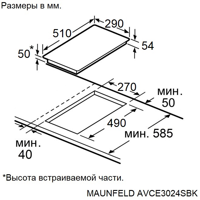 картинка Электрическая варочная панель Maunfeld AVCE3024SBK 