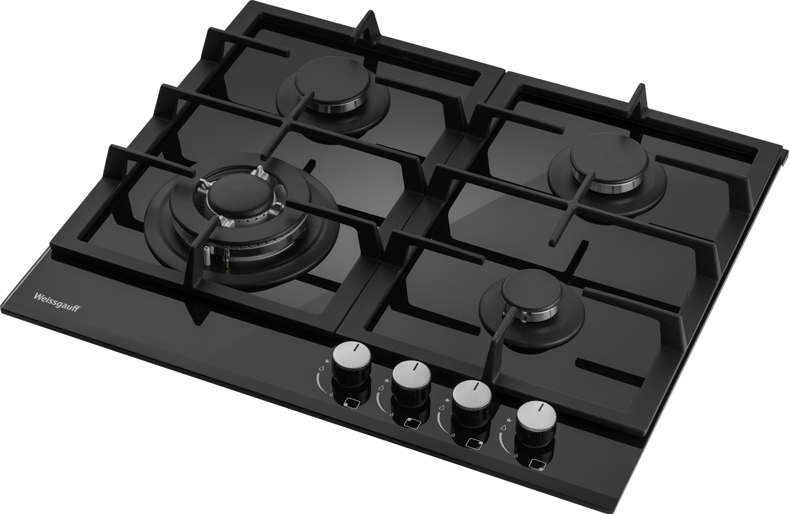 картинка Газовая варочная панель Weissgauff HGG 641 BGh Nano Glass 
