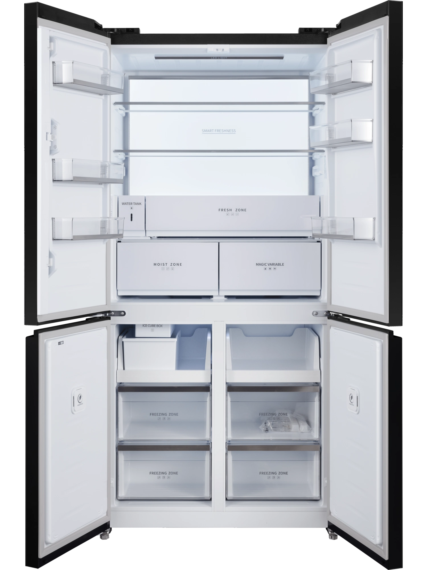 картинка Полувстраиваемый холодильник Hiberg  i-RFQ 705G B 