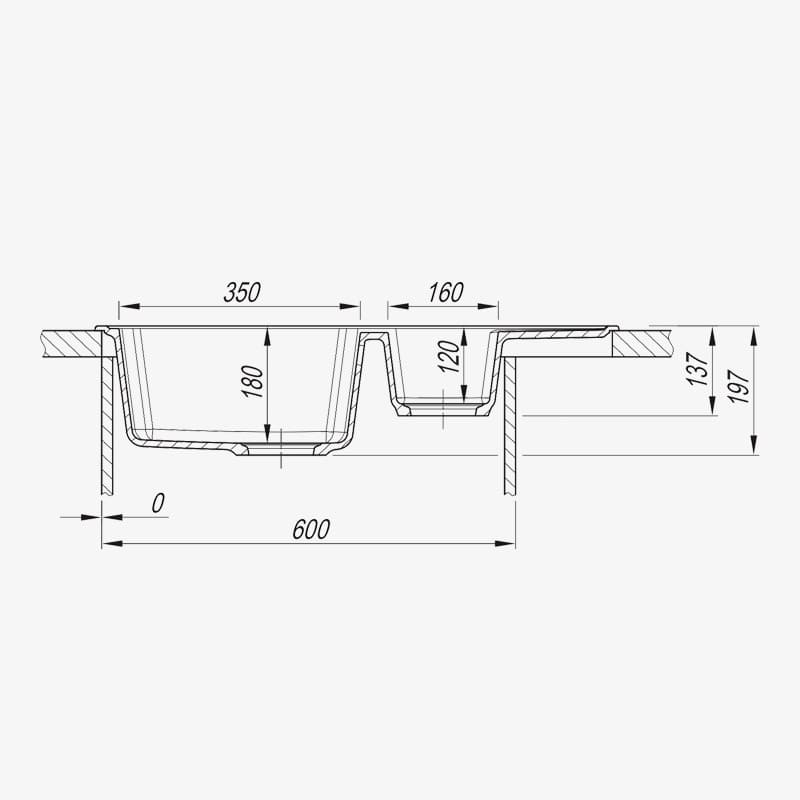 картинка Мойка для кухни Dr. Gans Кардинал 760К 