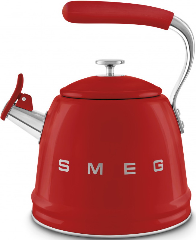 картинка Чайник со свистком Smeg WKF01RD красный 