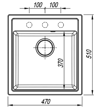 картинка Мойка для кухни Dr. Gans НИКА-470 