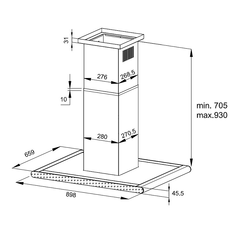 картинка Кухонная вытяжка Korting KHA 99360 XGN 