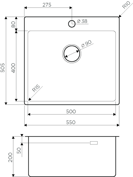 картинка Мойка для кухни Omoikiri AMADARE-55 
