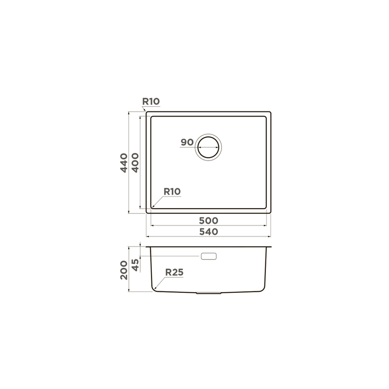 картинка Мойка Omoikiri TADZAVA 54-U/I ULTRA LG 