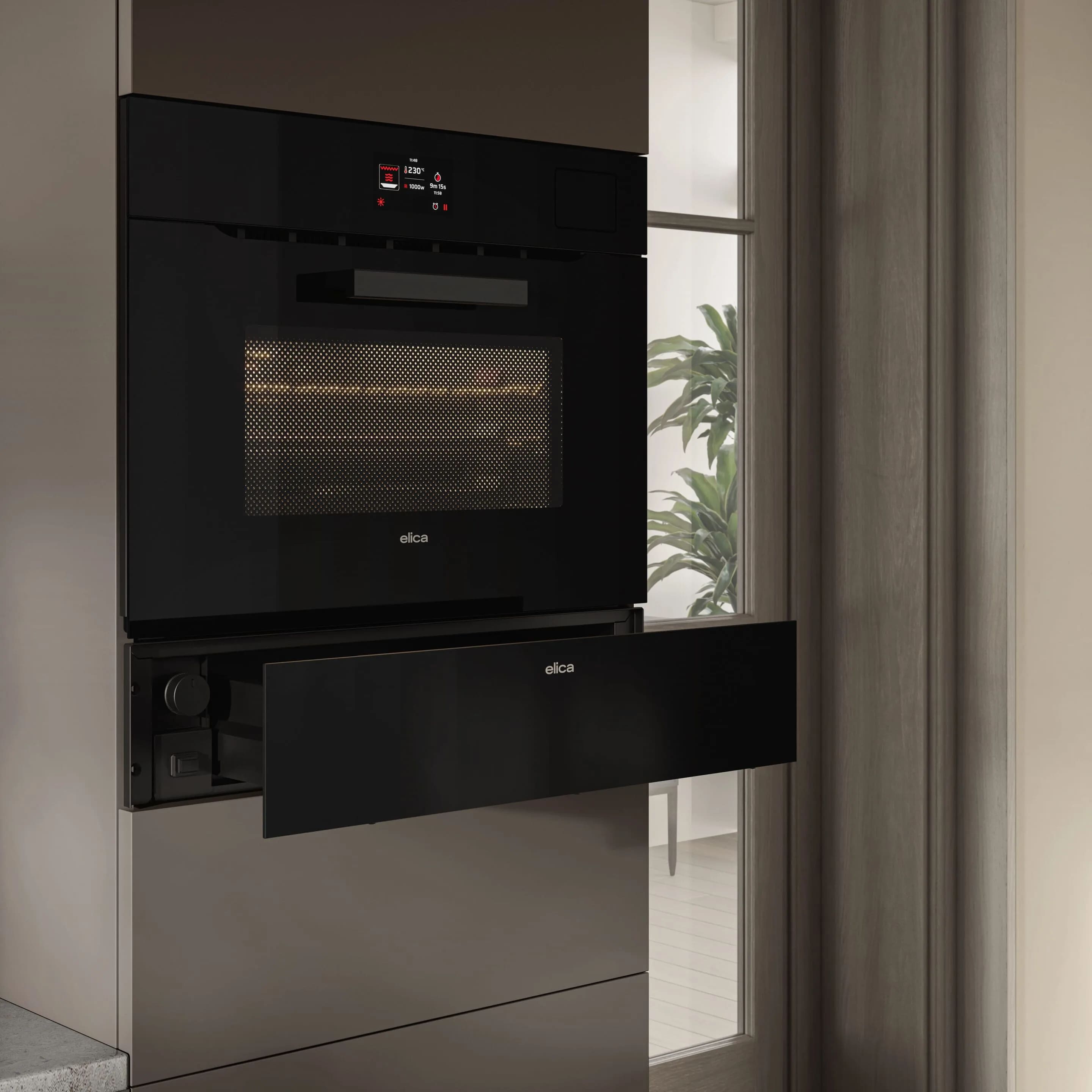 картинка Подогреватель посуды Elica VIRTUS WARM DRAWER 60 PP BL черный 