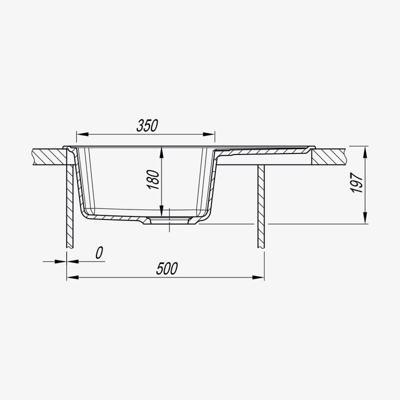 картинка Мойка для кухни Dr. Gans Кардинал 640 