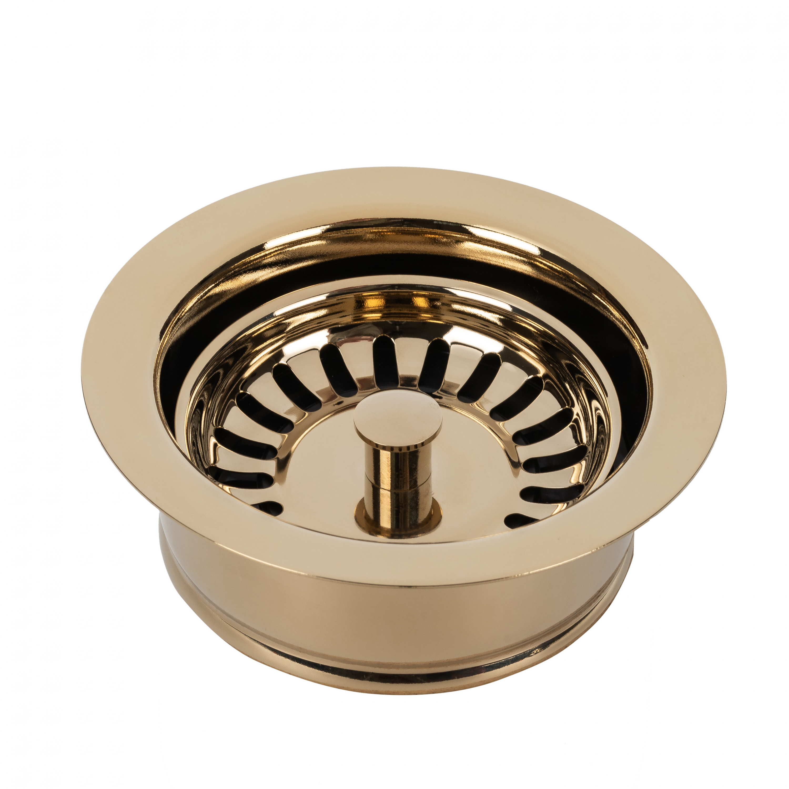 картинка Металлическая горловина с ситечком Bone Crusher золото глянцевое 