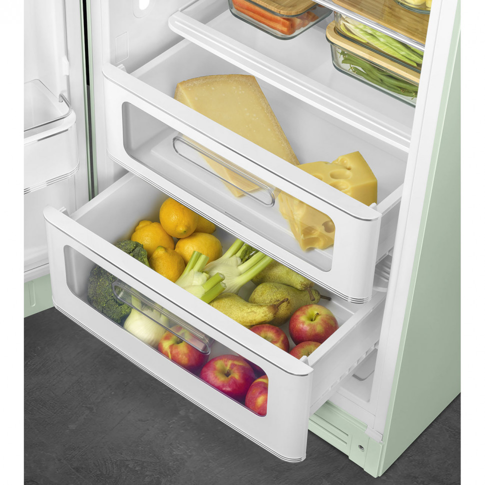 картинка Отдельностоящий холодильник Smeg FAB28LPG6 постельный зеленый 
