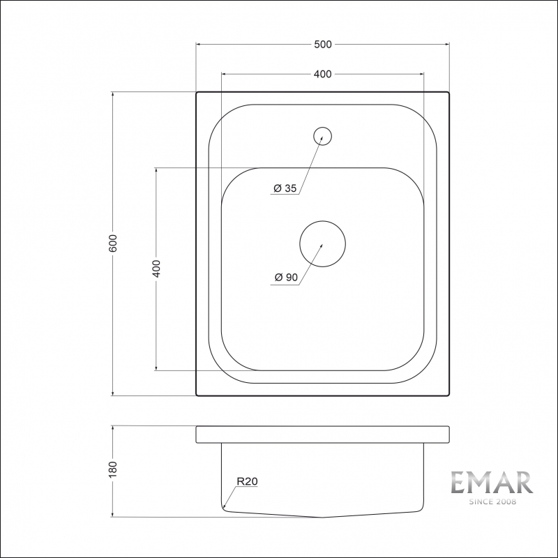 картинка Мойка для кухни Emar ЕМ-5060 