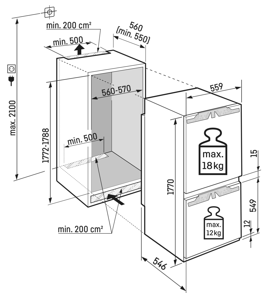 картинка Встраиваемый холодильник Liebherr ICBc 5122-22 001  