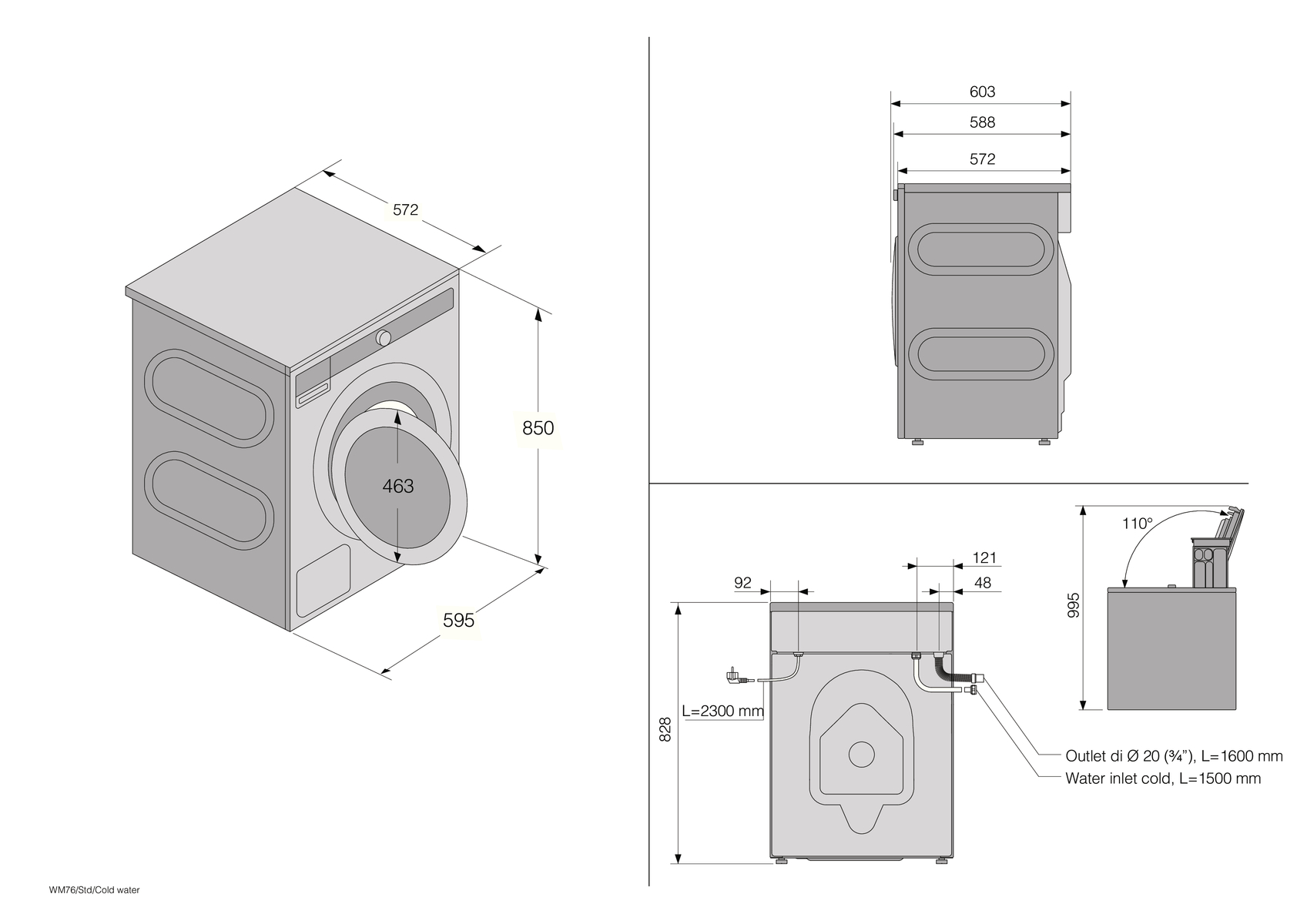картинка Комплект Asko Style 16 (W5096CW, T509HRW, DC7774 V.W) 