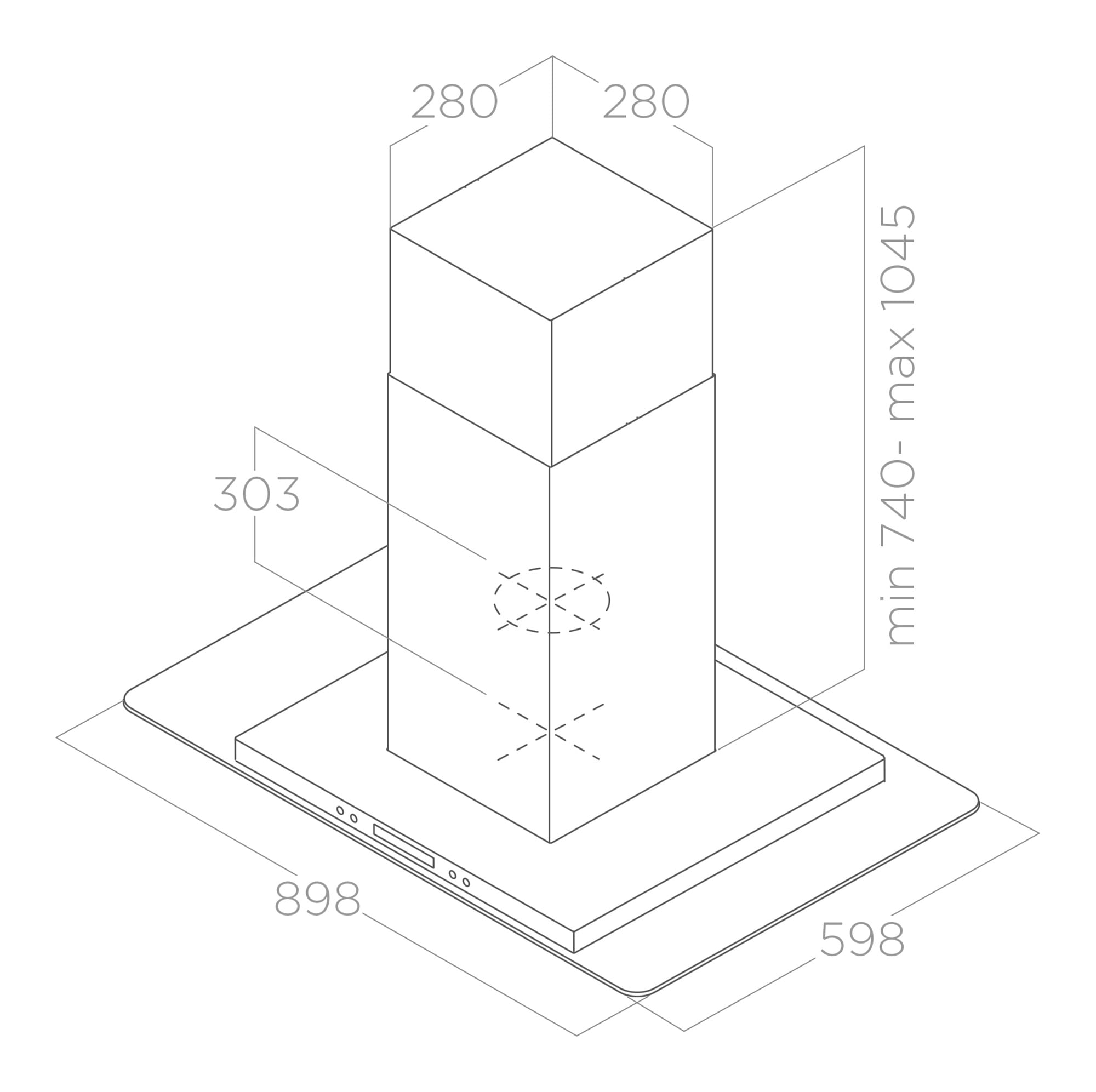 картинка Кухонная вытяжка Elica FLAT GLASS IX/A/90 