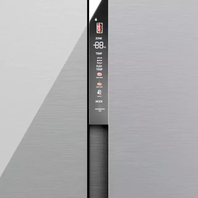 картинка Полувстраиваемый холодильник Kuppersberg RFSN 1990 SG серебро 