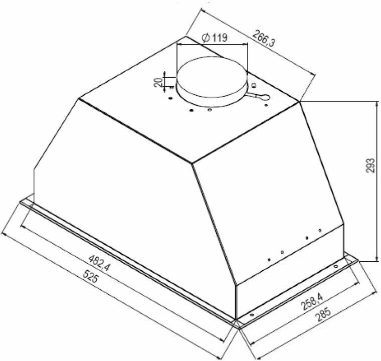 картинка Кухонная вытяжка Delonghi COSETTA 515 BB 