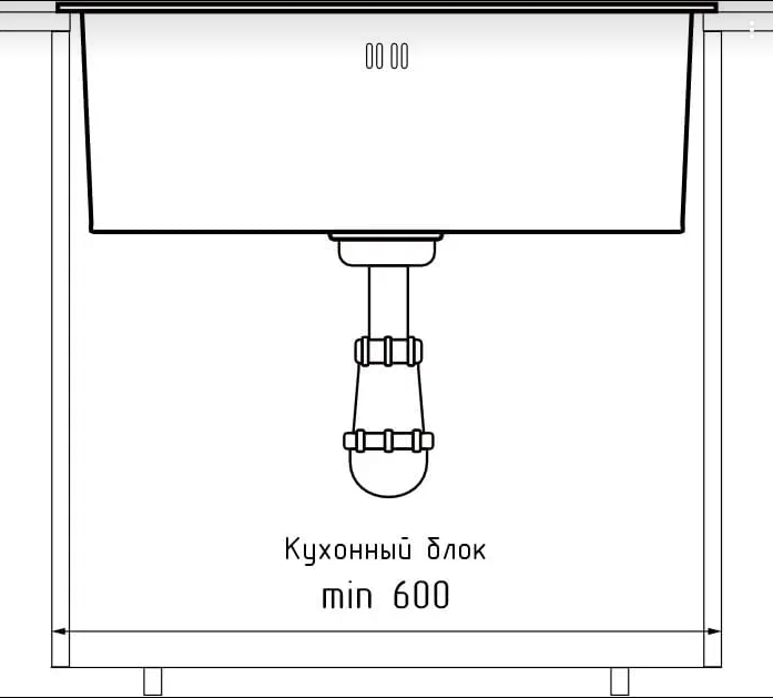 картинка Мойка для кухни Granfest 5344 нержавеющая сталь 