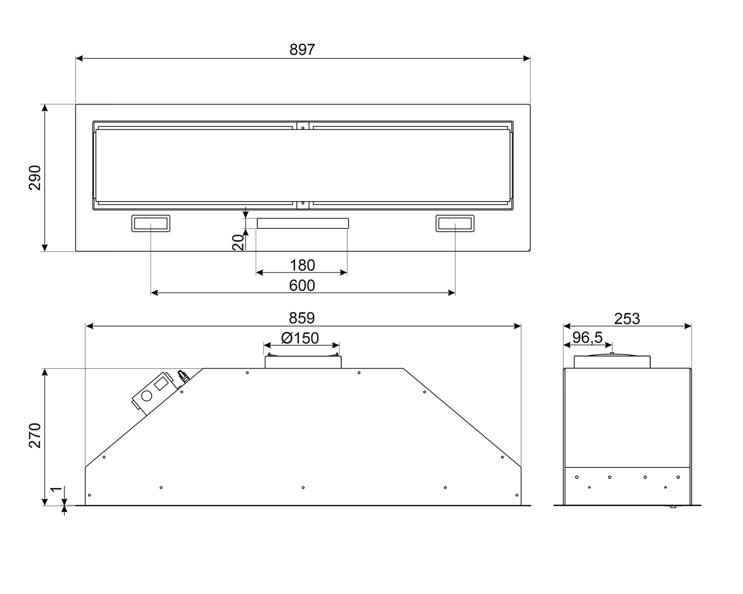 картинка Кухонная вытяжка Smeg KSG9P4X 