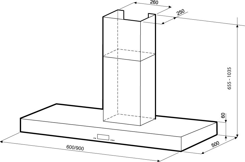 картинка Кухонная вытяжка Jetair TOUCH IX/A/60 