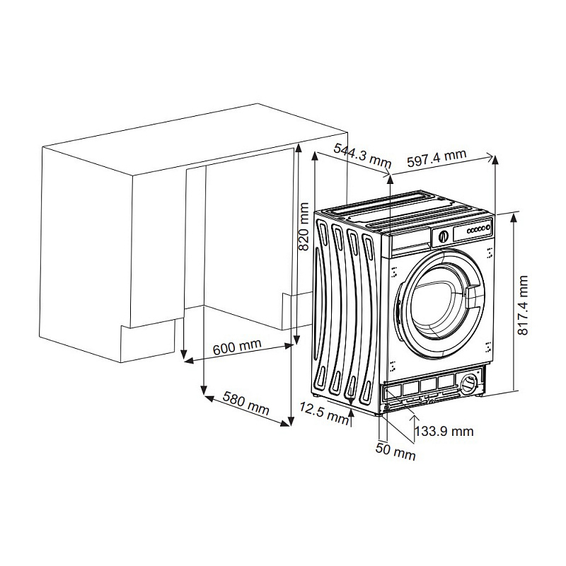 картинка Стиральная машина Korting KWMI 14V87 белый 
