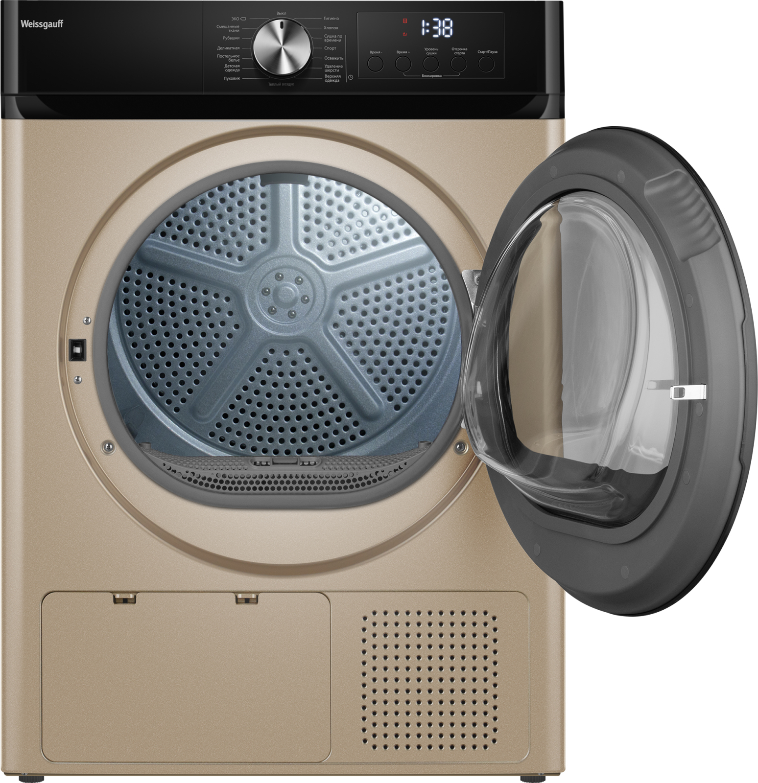 картинка Сушильная машина Weissgauff WD 6010 Heat Pump Champagne 