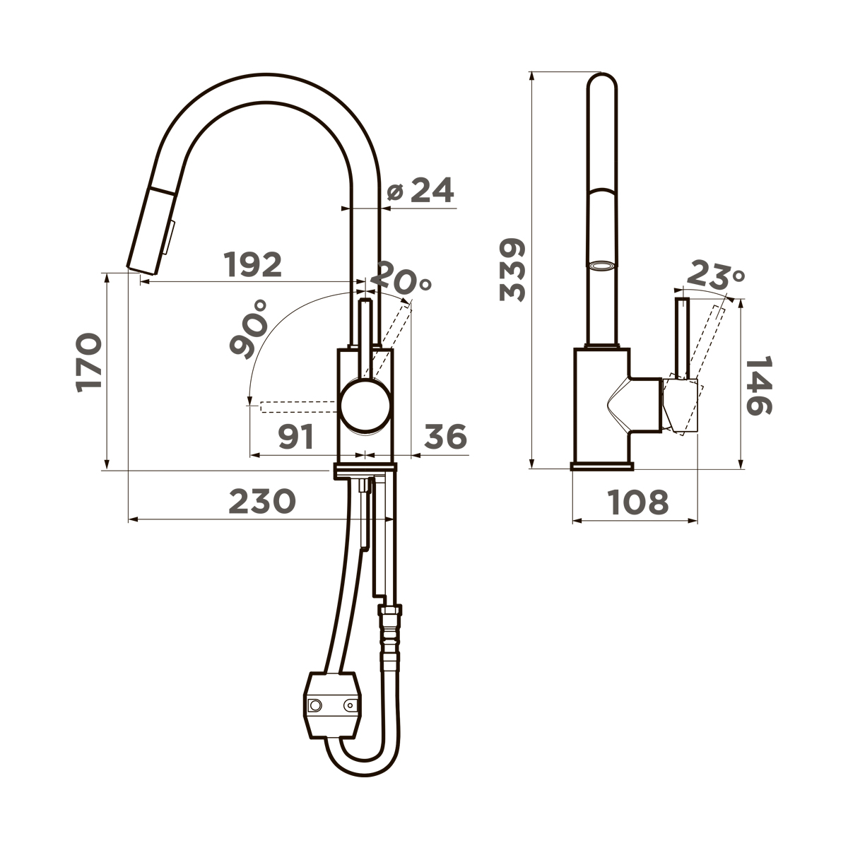 картинка Смеситель Omoikiri Shinagawa-SB-C 