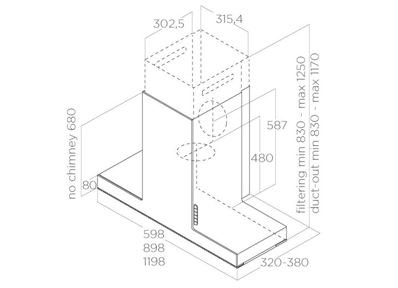 картинка Кухонная вытяжка Elica HAIKU WH/A/90 