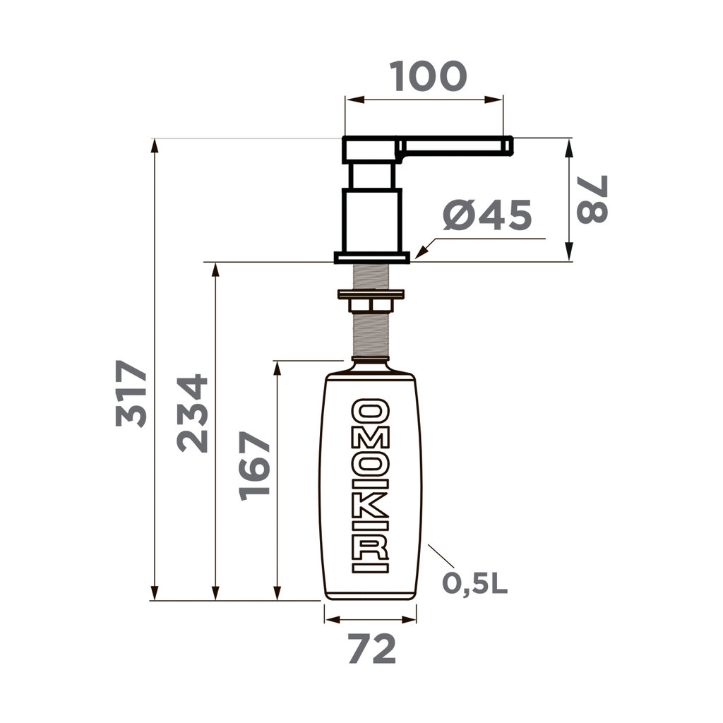 картинка Дозатор для мыла Omoikiri OM-04 