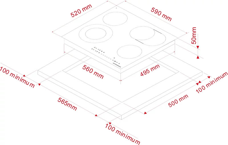 картинка Электрическая варочная панель Kuppersberg ECS 624 
