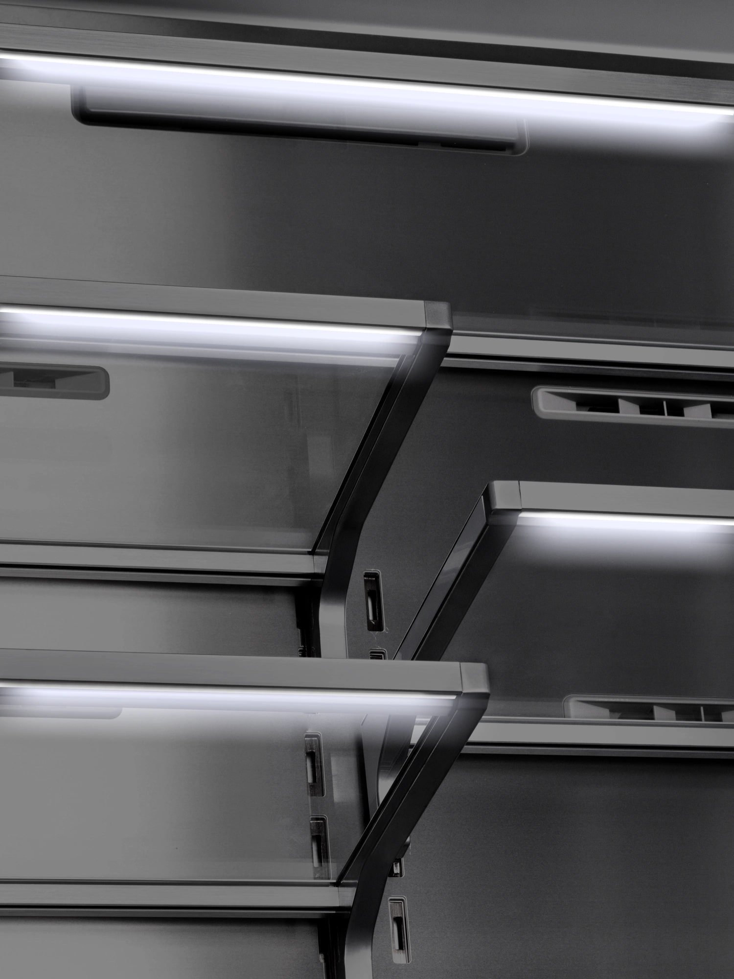 картинка Встраиваемый холодильник Hiberg S-RFQ 800 B inverter 