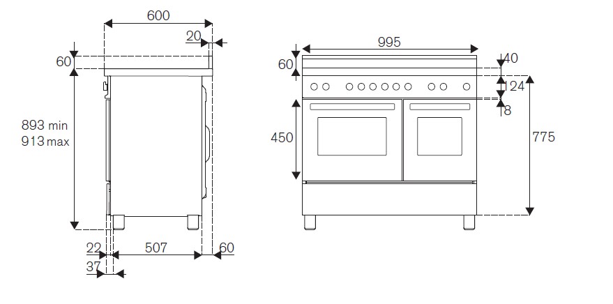 картинка Комбинированная кухонная плита Bertazzoni HER106L2EAVT слоновая кость 