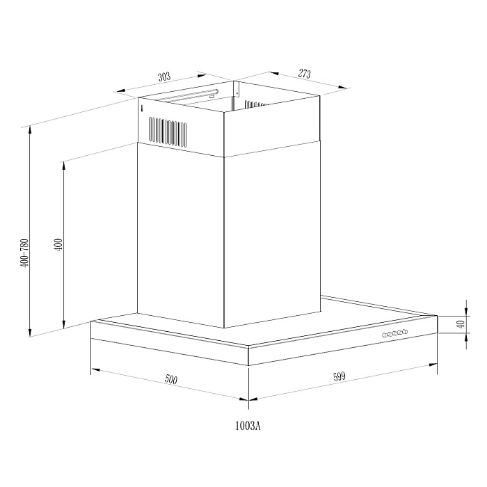 картинка Кухонная вытяжка Evelux Ingrid 60 X 