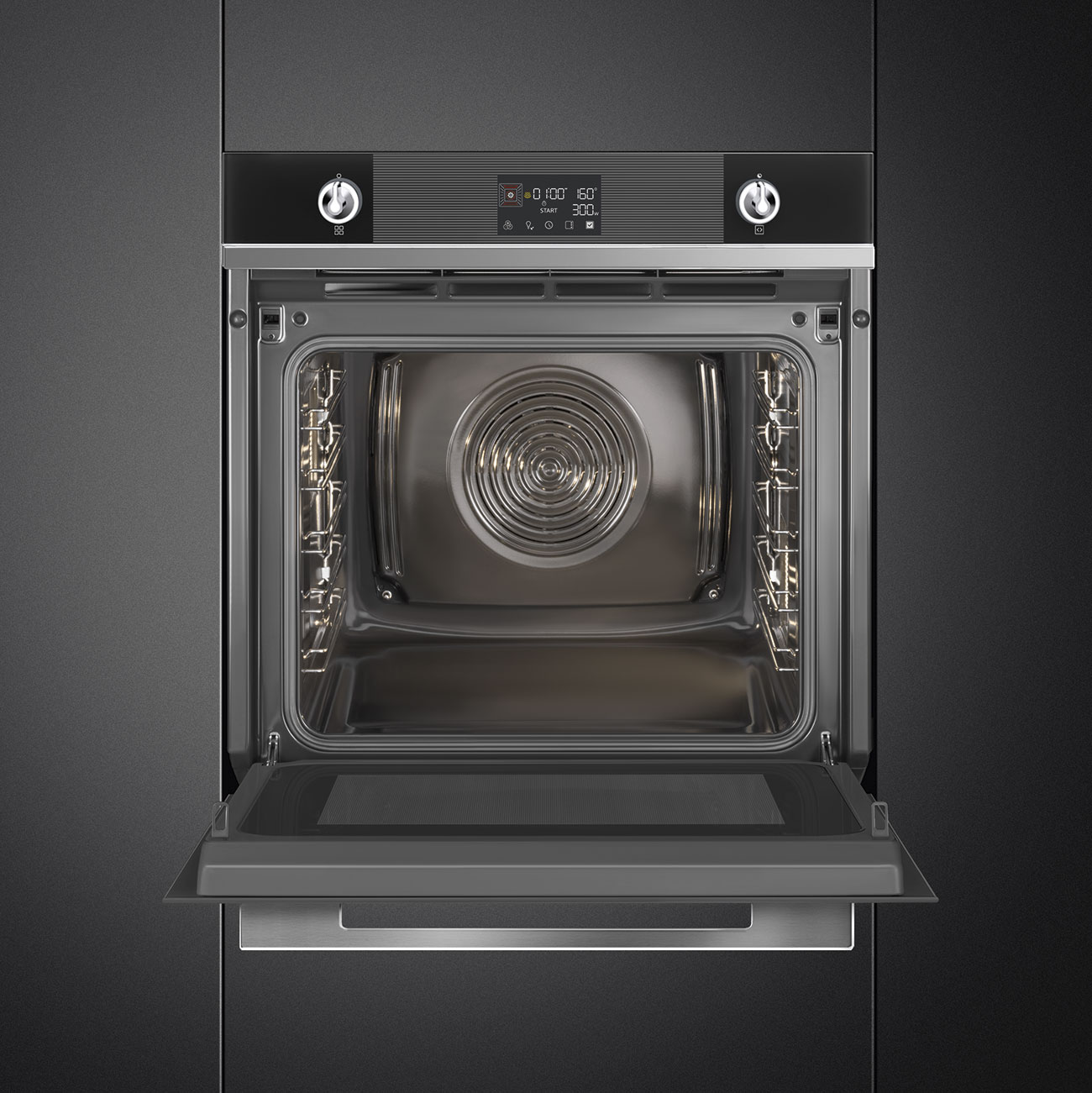 картинка Электрический духовой шкаф с СВЧ Smeg SO6102M2N 