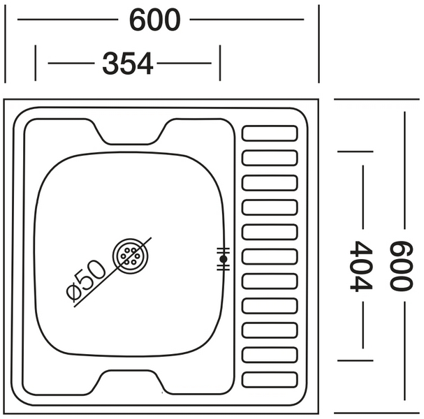 картинка Мойка для кухни Владикс V-403L 