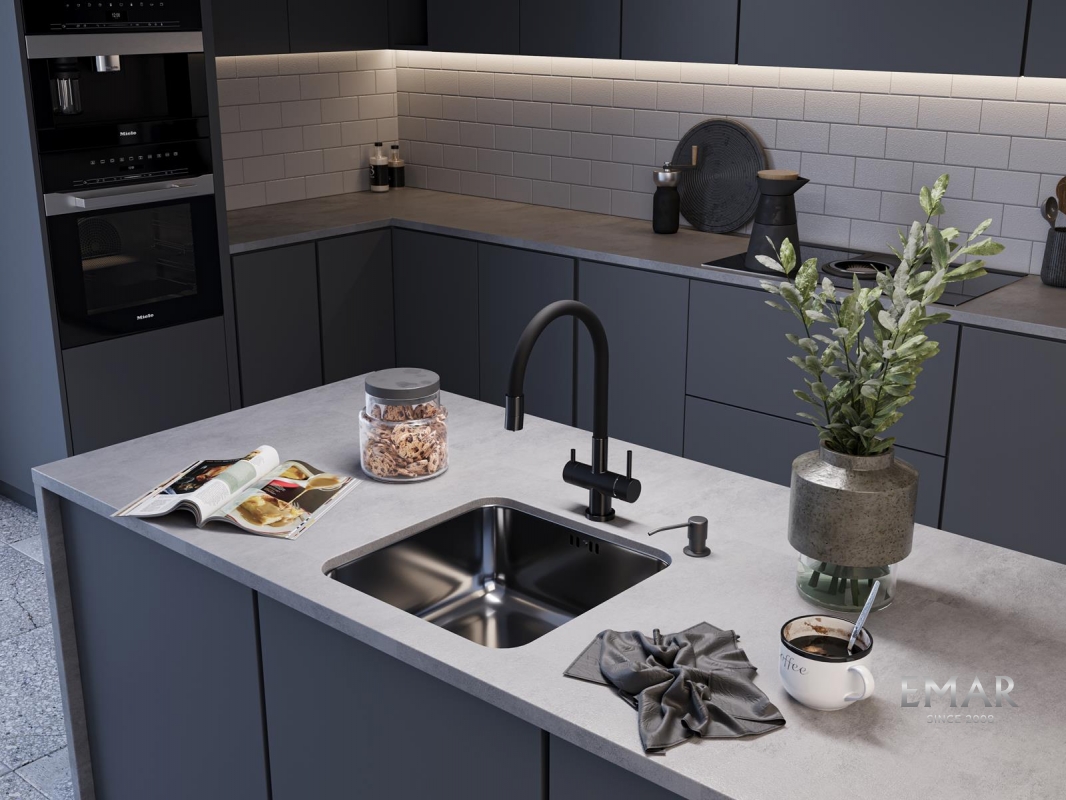 картинка Мойка для кухни Emar EMB-127A PVD Nano Dark 