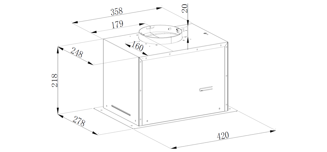 картинка Кухонная вытяжка Weissgauff Dubhe 450 Black Edition 