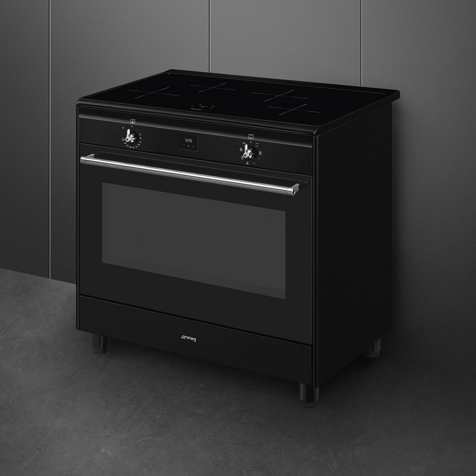 картинка Кухонная плита Smeg CX91IMBL черный 